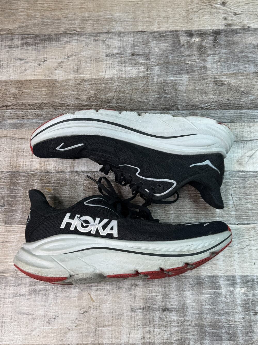 Hoka One One Clifton 10 Men's Size 9.5D Black Walking Shoes Running Comfort